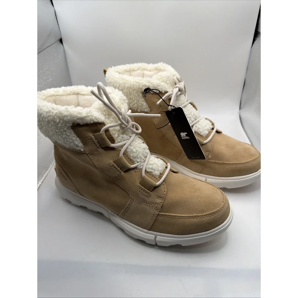 Sorel Explorer II Carnival Cozy Waterproof Women's Boots‎ Canoe/Sea Salt Size 9